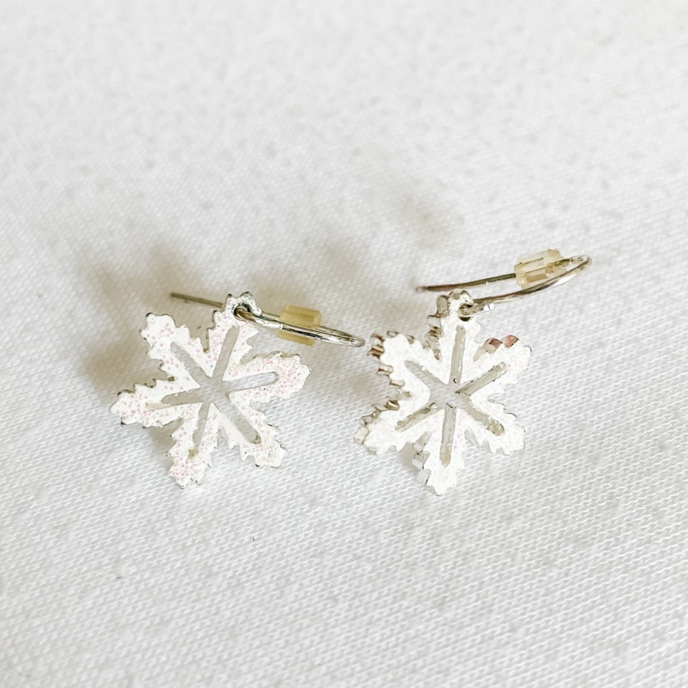 Glitter Snowflake Earrings